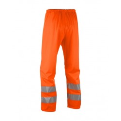Pantalon de pluie haute-visibilite orange