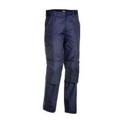 Pantalon Cargo Poches Genouillères Marine