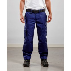 Pantalon Cargo Poches Genouillères Marine