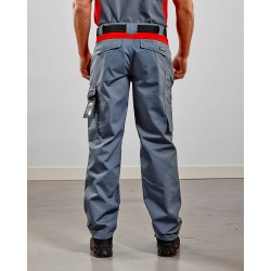 Pantalon Industrie Gris/Rouge