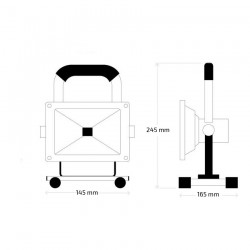 Projecteur LED Portatif avec Batterie 10W  6000K  IP65